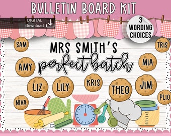 Welcome back bulletin board | cooking bulletin | new year classroom | smart cookies display | cute door decor kit | editable powerpoint