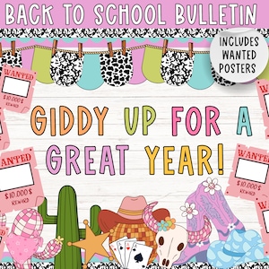 Rodeo bulletin board | Cowboy Bulletin Board | Desert bulletin | Ranch classroom decor | Country and Western kit | back to school bulletin