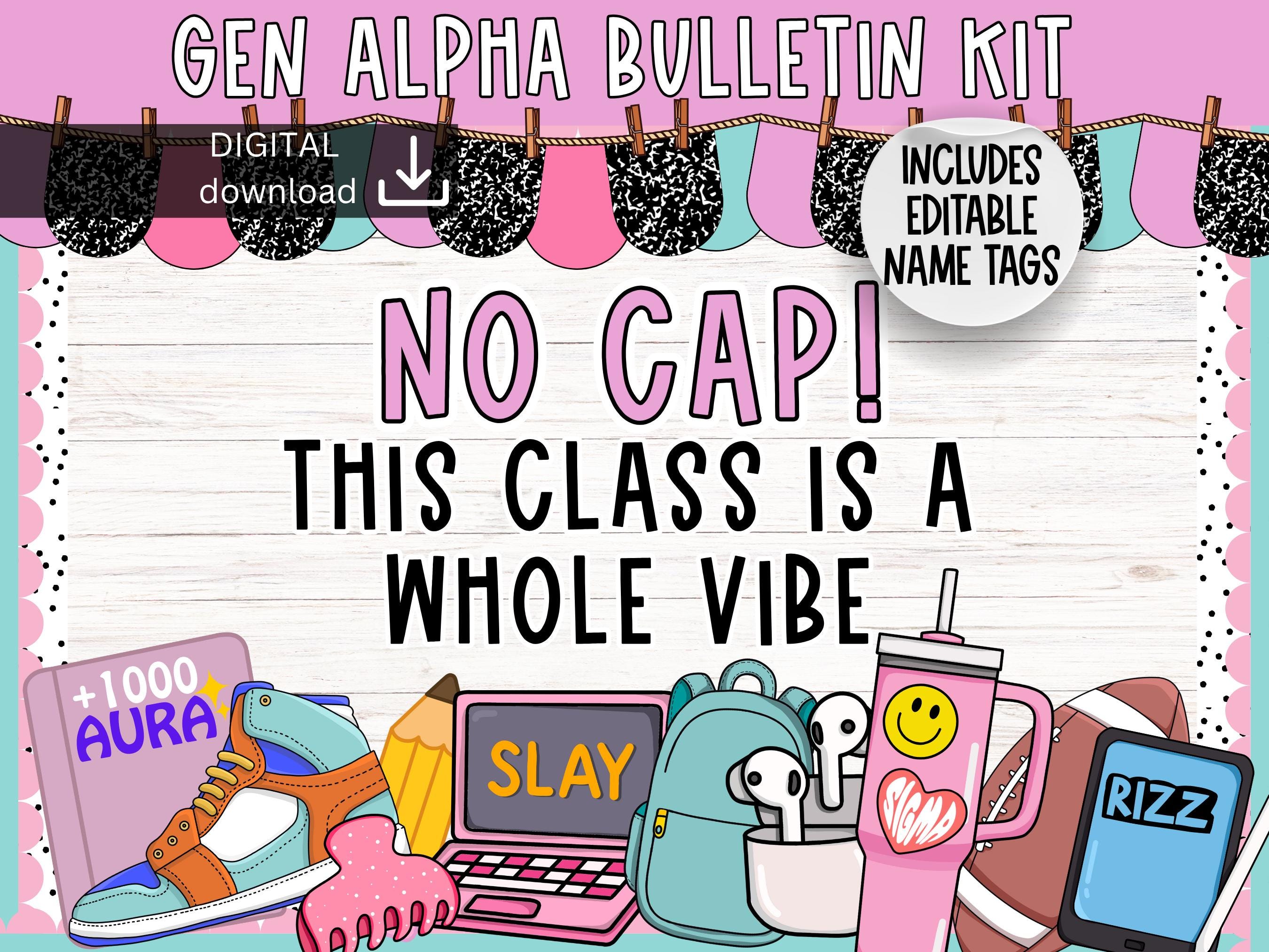 Gen Alpha bulletin board | Middle school behaviour bulletin | new year Bulletin Board | funny classroom display | Gen z Posters