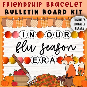 Flu Bulletin board | nurse bulletin board | health bulletin board | wellbeing bulletin | Leaves bulletin board | autumn bulletin board kit