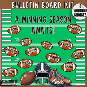 New Year Bulletin Board | American Football Bulletin | Back to School