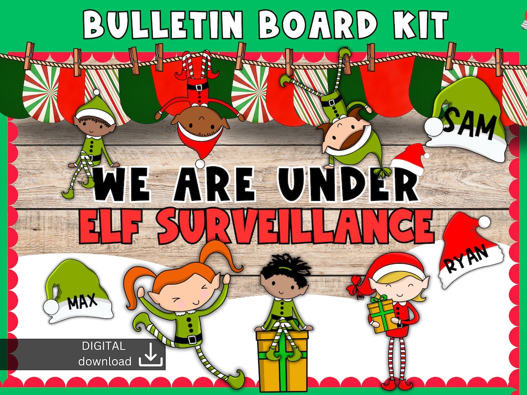 Elf Classroom Naughty Elf Bulletin Board Christmas Bulletin Board
