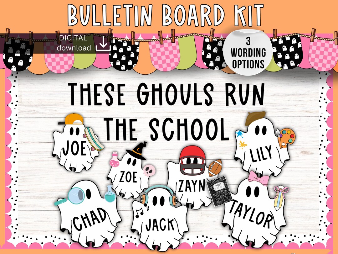 Halloween Bulletin Board | Ghost Bulletin Board | October Bulletin ...