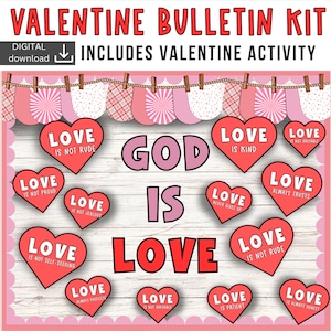 valentine bulletin board | christian Bulletin Board | february bulletin board | catholic bulletin board | scripture bulletin board kit