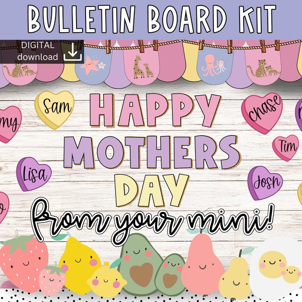 mothers day Bulletin Board | mummy bulletin board | mama bulletin board | seasonal bulletin board kit | mothers door decor | cute classroom