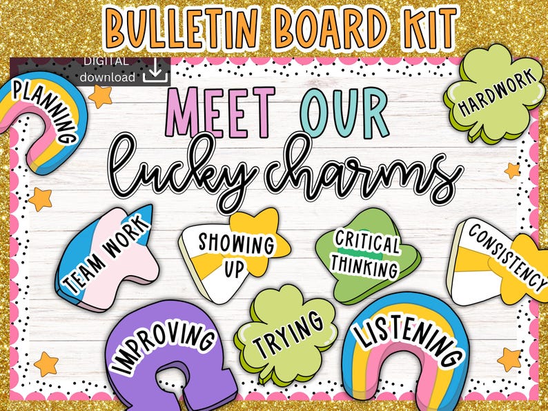 St Patrick’s Day Bulletin Board | Lucky Charms Bulletin Board | Growth ...