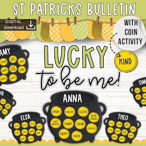 March bulletin board | St Patrick’s day Bulletin Board | leprechaun bulletin board | St Patricks day kids activity | seasonal bulletin kit