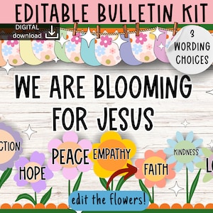 Christian Bulletin Board | Catholic bulletin board | Jesus classroom resource | church decoration | faith decor kit | Christian door decor