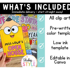 Pencil Meet the Teacher Editable | Open House Booklet | Back to school letter | Parent communication | meet the teacher letter edit in canva image 2