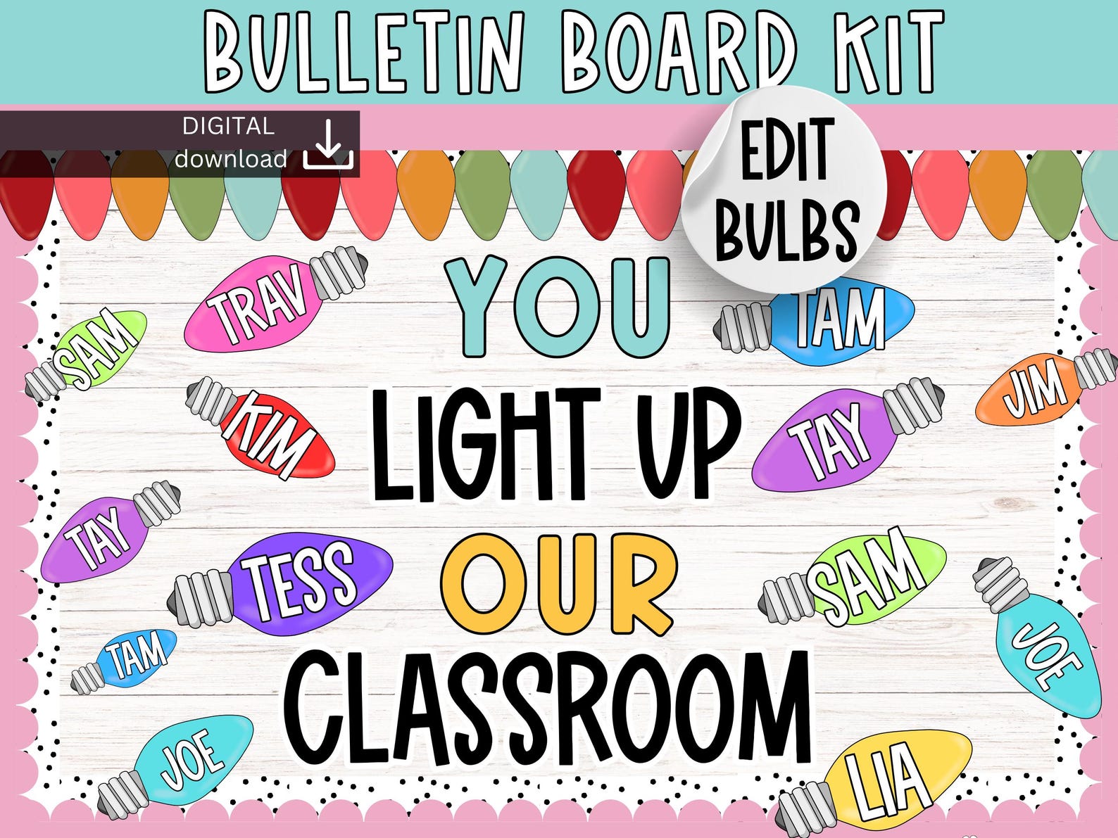 Christmas Classroom Decor Printable | Holiday Bulletin Decor | Festive ...