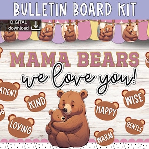 mothers day Bulletin Board | mummy bulletin board | mama bear bulletin board | seasonal bulletin board kit | mothers door decor |