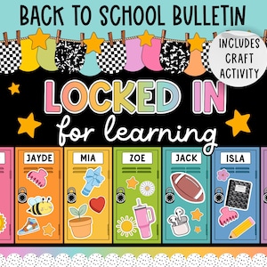 back to school printable craft | Welcome back bulletin board | back to school bulletin board | new year Bulletin Board | lockers printable image 1