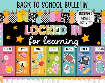back to school printable craft | Welcome back bulletin board | back to school bulletin board | new year Bulletin Board | lockers printable