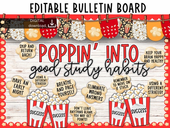 Test Prep Bulletin Board | Finals bulletin | exam success | donut stress  | positive thinking bulletin board kit | motivational bulletin |