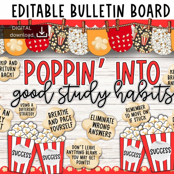 Test Prep Bulletin Board | Finals bulletin | exam success | donut stress  | positive thinking bulletin board kit | motivational bulletin |