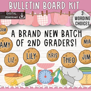 Welcome back bulletin board | cooking bulletin | new year classroom | smart cookies display | cute door decor kit | editable powerpoint