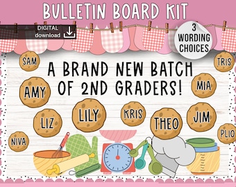 Welcome back bulletin board | cooking bulletin | new year classroom | smart cookies display | cute door decor kit | editable powerpoint