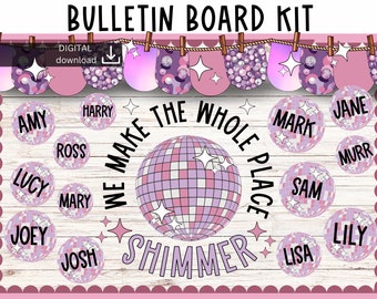 Welcome back bulletin board | August bulletin board | Swiftie Bulletin Board | Disco classroom display | back to school Bulletin
