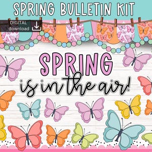 March Bulletin Board | Spring bulletin board | butterfly bulletin board | cute classroom decor | April May bulletin board |pre-k