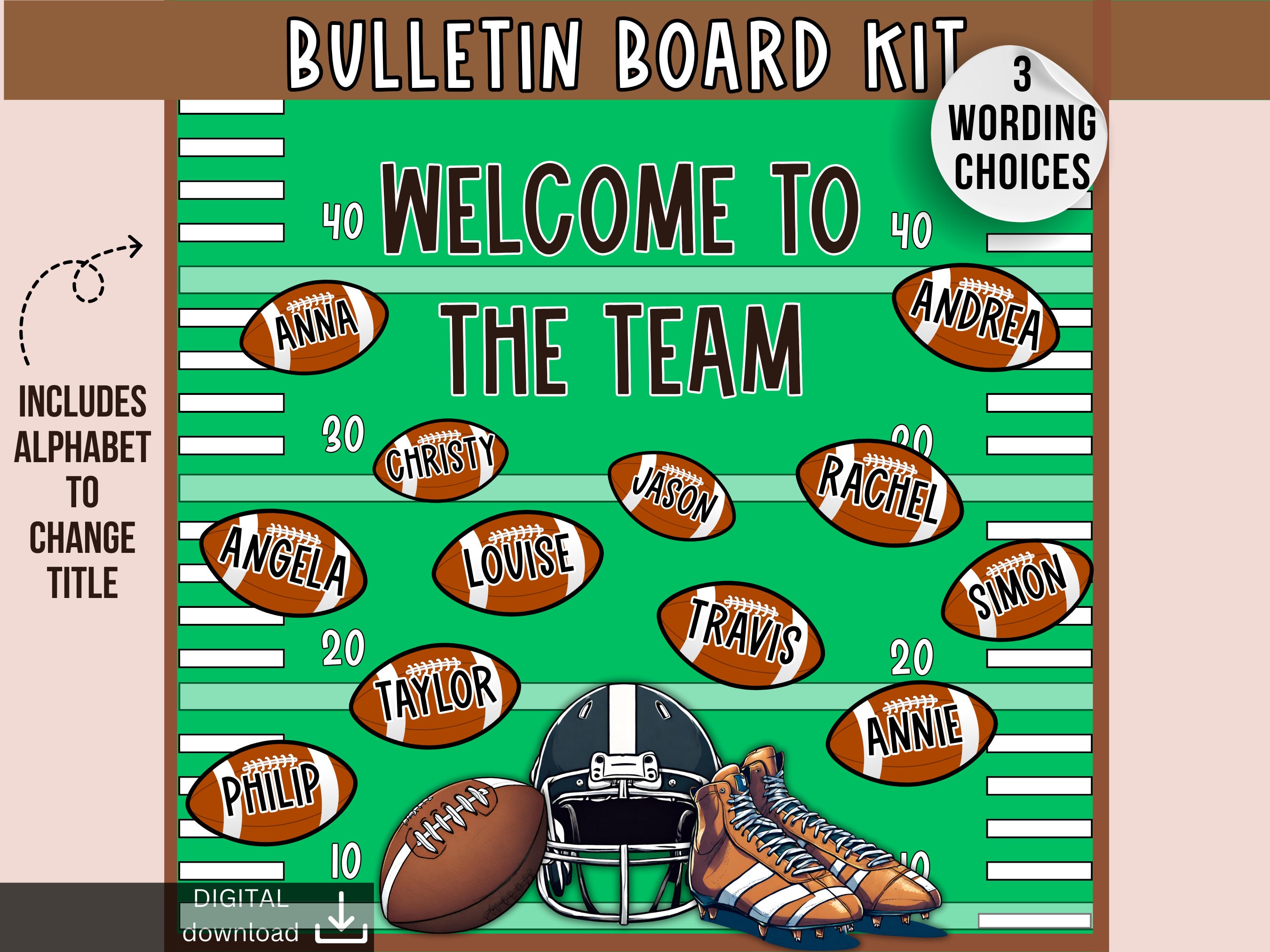 New Year Bulletin Board | American Football Bulletin | Back to School  Bulletin Board | Sports Board | Team Bulletin Kit | Class Community - Etsy  Norway, image size:2700x2025