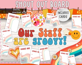 Staff Shout Out Bulletin Board | Positive Bulletin Board | Staff Room ...
