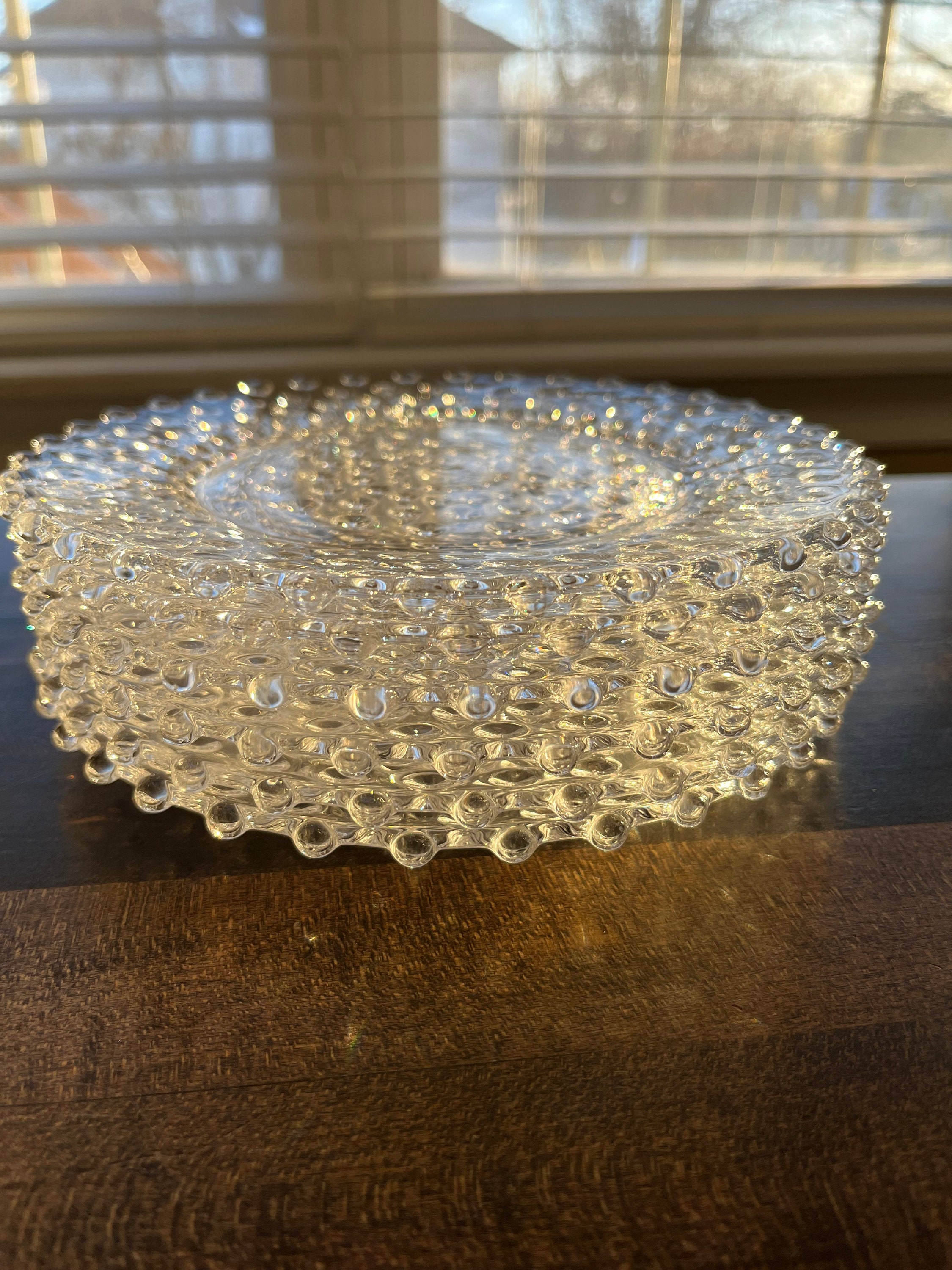 Duncan & Miller Vintage Hobnail Clear Luncheon Plates Set of 6 7 1/2 Etsy