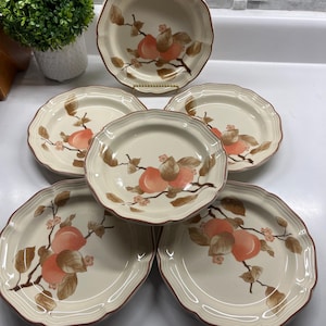 Mikasa Peach Blush Salad Plates - Set of 6 Heritage Dishes