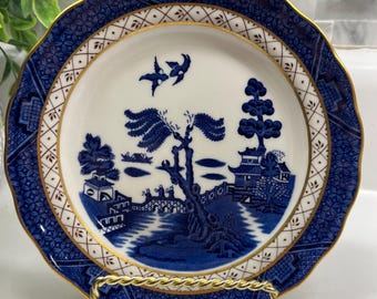 Vintage Booths Real Old Willow A8025 Porcelain Blue & White Teapot