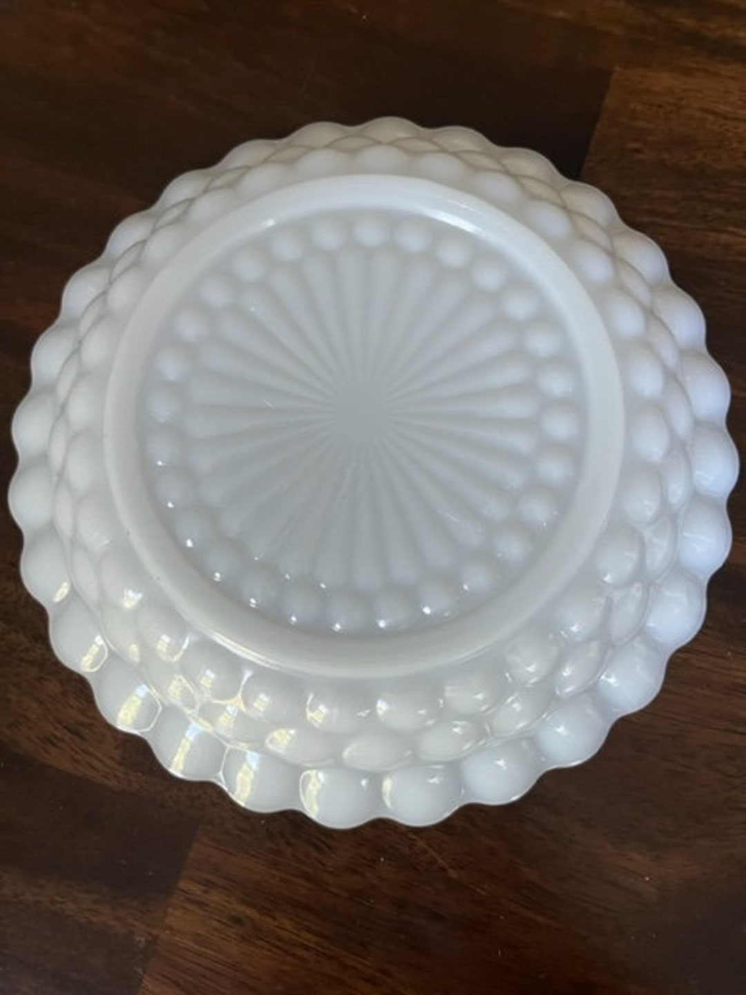 Vintage Fire King Anchor Hocking Milk Glass Bubble Dinner Etsy