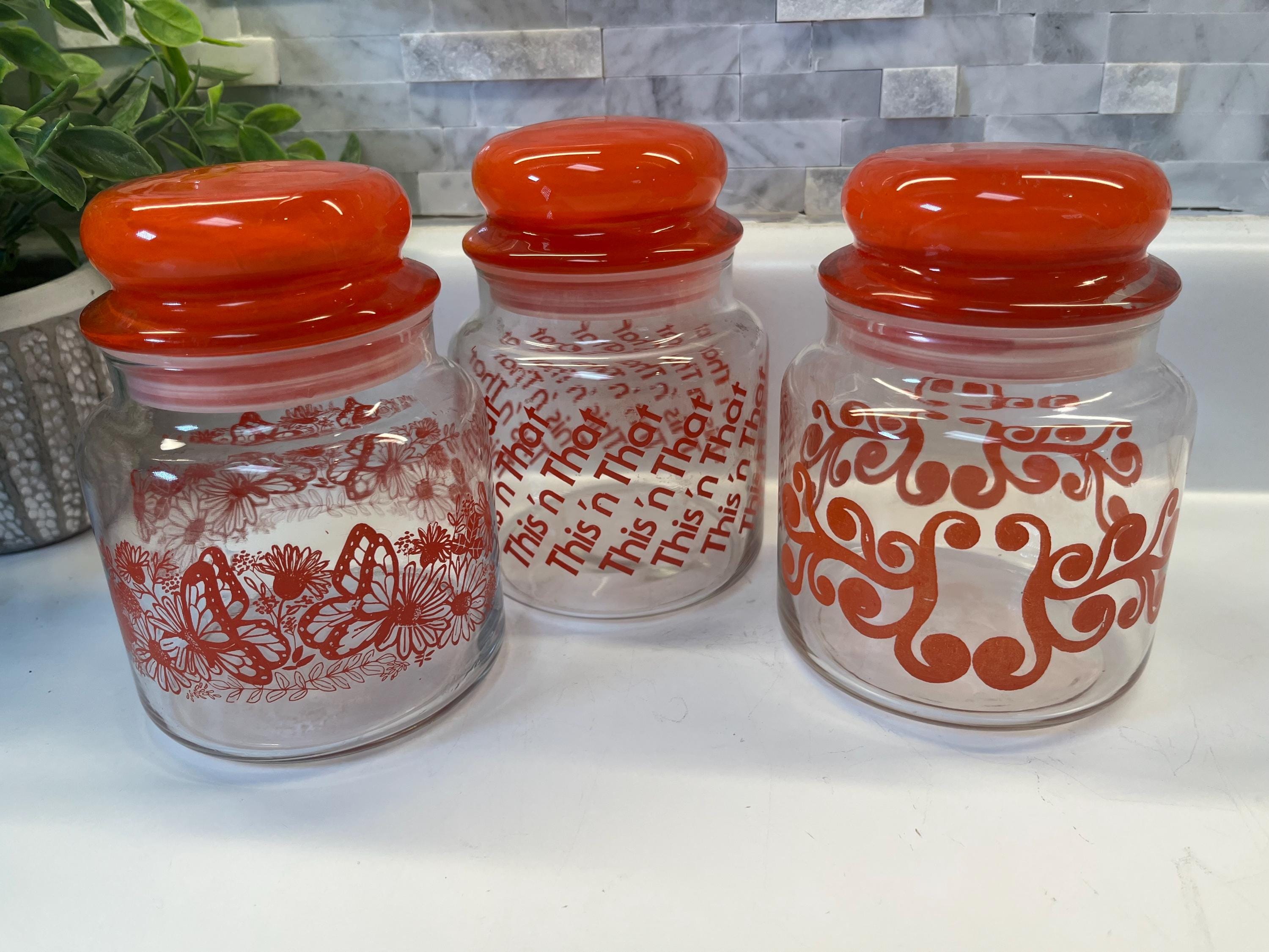 Vintage Butterfly Canister Set - Etsy