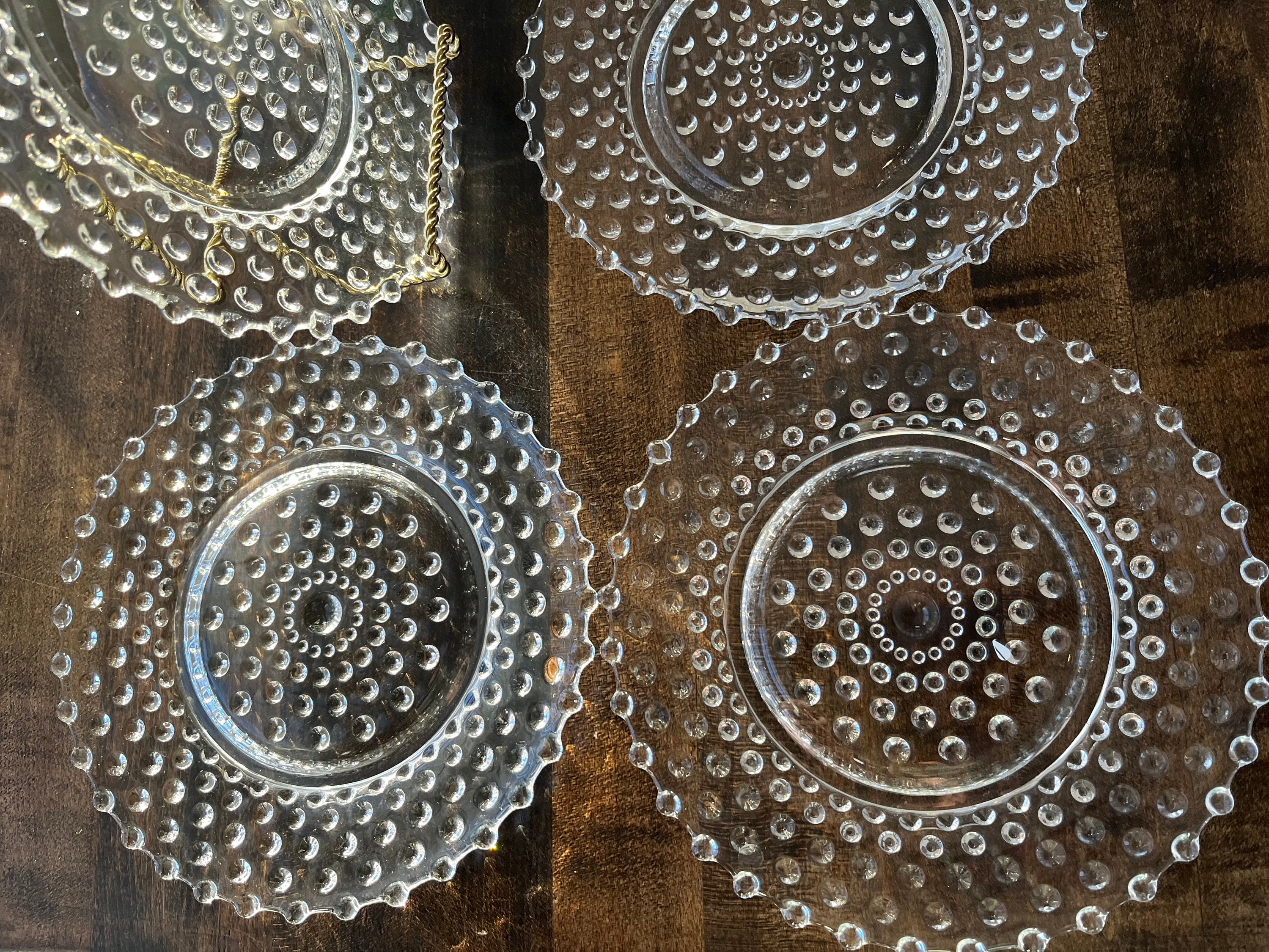 Duncan & Miller Vintage Hobnail Clear Luncheon Plates Set of 6 7 1/2 Etsy