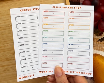 Work Schedule Stickers Matte Stickers Work Planner Book Stickers Functional Planner Labels Stickers for Planners Work Tracker EC Stickers
