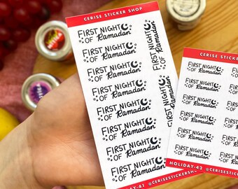 First Night of Ramadan Stickers | Planner, Cards, Gifts