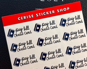 Credit Card Bill Planner Stickers | Budget Tracker Stickers