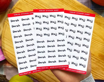 Hajj and Umrah Planner Stickers | Muslim Holiday Reminders