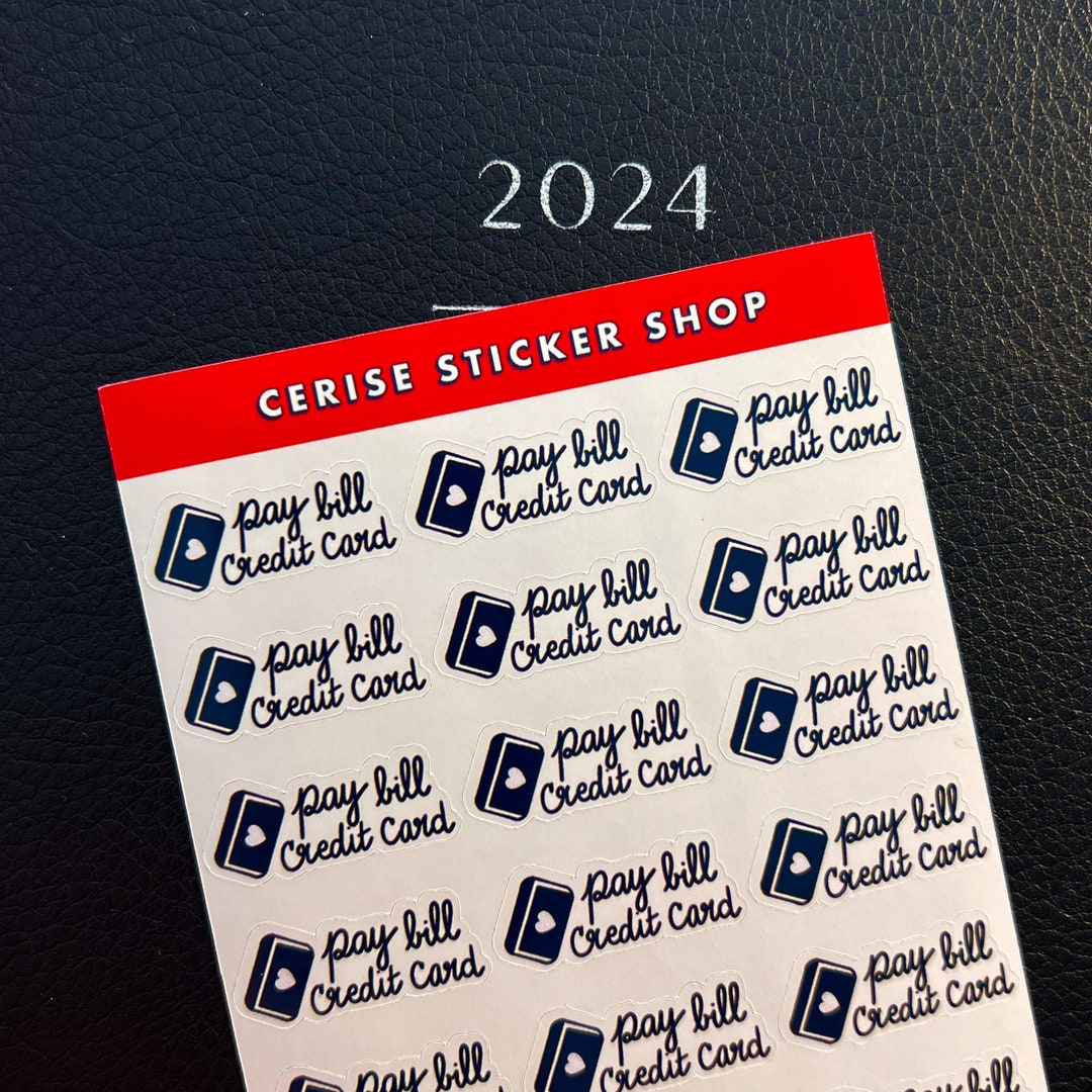 Credit Card Bill Planner Stickers | Budget Tracker Stickers - Etsy