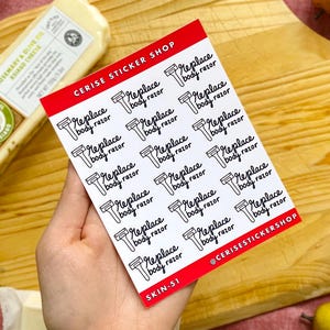Replace Body Razors Planner Stickers | Beauty Stickers for Calendars, Skincare Sticker Reminders, Self Care Stickers, Spa Stickers