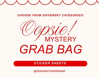 OOPS Mystery Sticker Grab Bag | B-Grade Planner Sticker Sheets, Cute Discount Sticker Pack