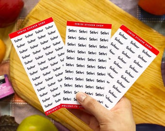 Suhoor Sehri Suhur Planner Stickers, Ramadan Decorations