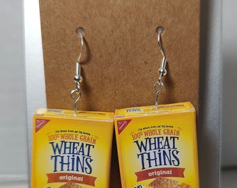 Mini Wheat Thins Box Earrings