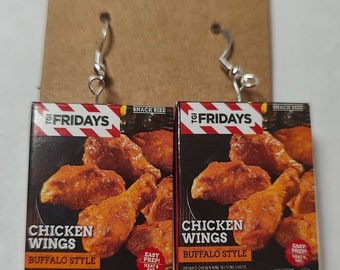 Mini Fridays Chicken Wings Box Earrings