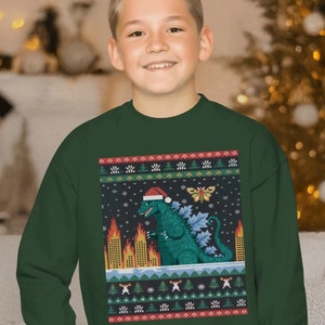 Godzilla ugly christmas sweater best sale