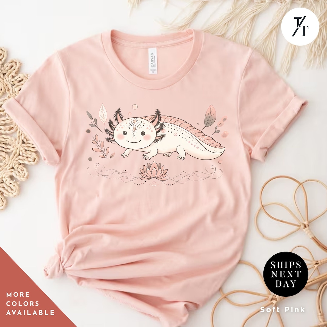 Boho Axolotl Heart Shirt, Axolotl Lovers Gifts, Axolotls Shirt Women ...