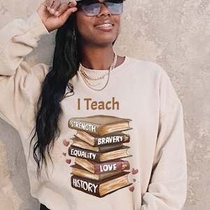 Sweat prof de mélanine I Teach, Culture noire, Black Pride, Chemise noire de prof, Mois de l&#39;histoire des Noirs, Éducateur noir, Professeur de mélanine