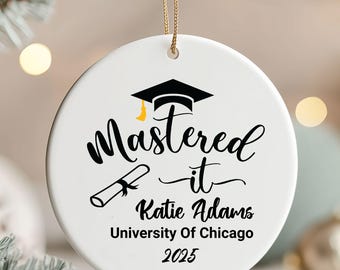 Personalized Master's Degree Graduation Ornament, MBA Keepsake Gift, Masters Graduation Gift, Masters Degree Personalized, Custom Grad Gift