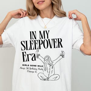 In My Sleepover Era Shirt, Girls Gone Mild Sleepover, Girls Slumber Party Birthday, Teen Bday Sleepover Pajama Shirts, Bachelorette Party