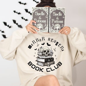 Horror Readers Halloween Book Club Sweatshirt, Halloween Book Club Shirt, Bookish Halloween, Fall Bookish Shirt, Skull Shirt