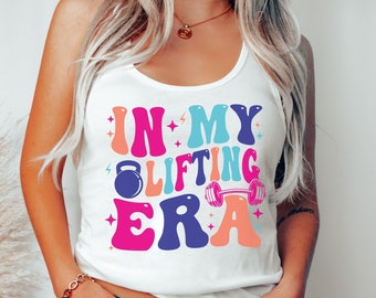In My Lifting Era Tank Top, Workout Tank Top, Women Weightlifting Racerback, Fitness Shirt, Gym Lover Gift, Fit Girl, Gym Shirt, Gym Tank