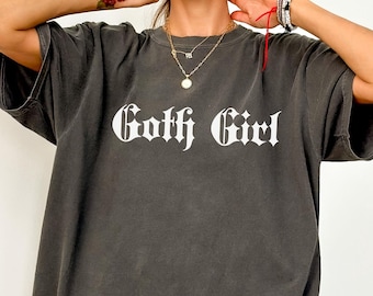 Goth Girl Shirt, Gothic Girl Clothing, Goth Gifts for Girls, Goth Emo Top, Gothic Clothes, Grunge Apparel, Emo y2k Graphic Tee