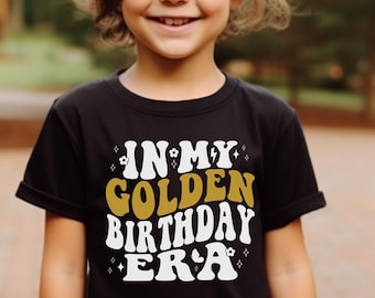 In My Golden Birthday Era Youth Shirt, Golden Birthday Shirt, Golden Birthday Gift, Birthday Era, Birthday Girl Shirt, Birthday Party Tee
